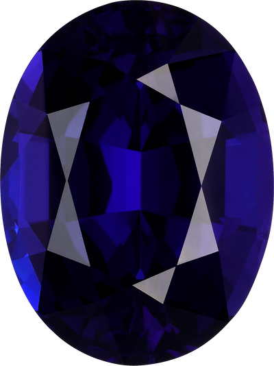 Oval cut tanzanite, 33.55 by 25.11 mm, shown at actual size
