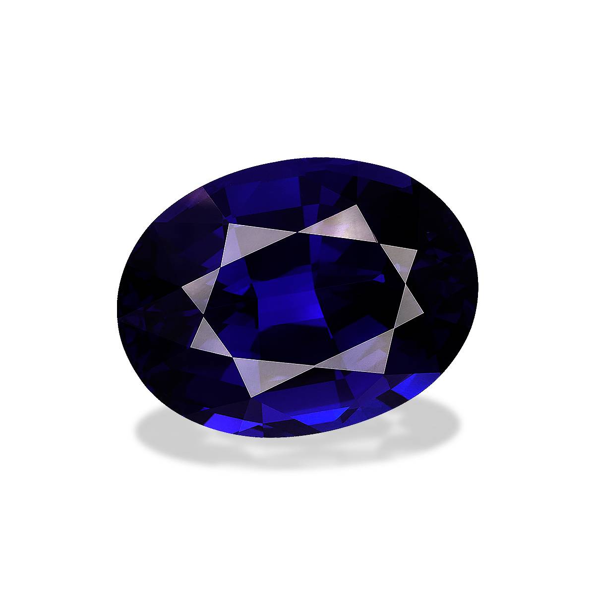 violet blue tanzanite, 101.33ct oval cut — view 3