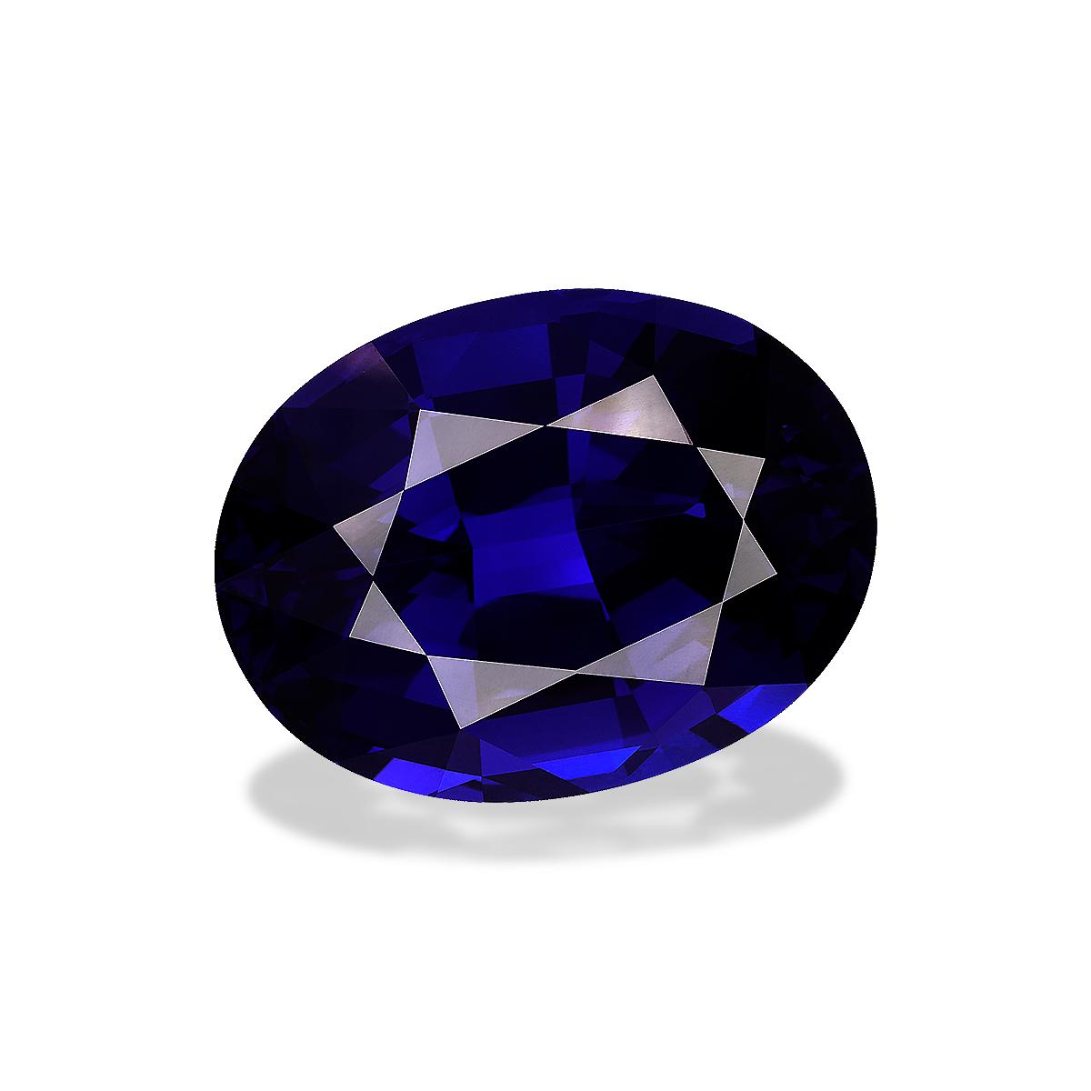 violet blue tanzanite, 101.33ct oval cut — view 3