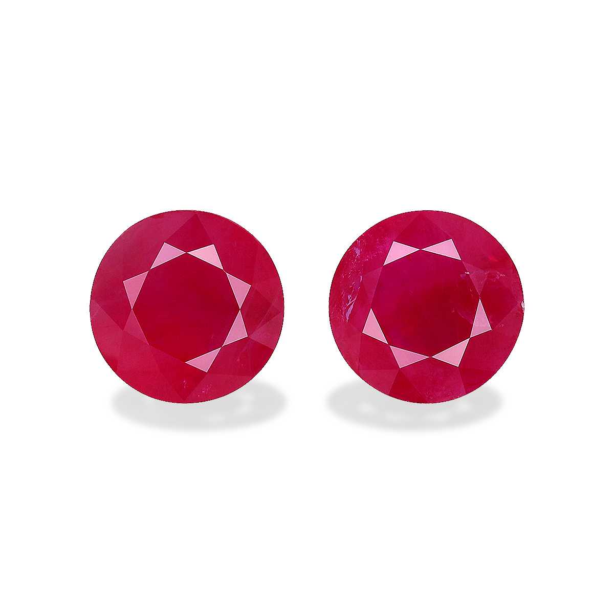 Pink Burma Ruby 3.44ct - 7mm Pair