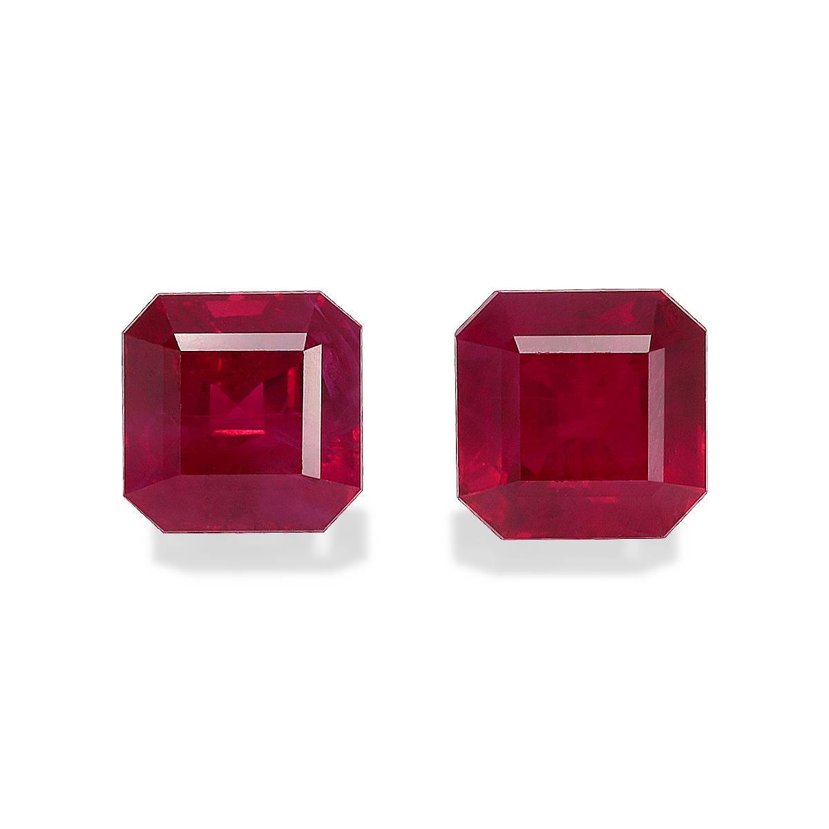 Red Burma Ruby 1.74ct - 5mm Pair