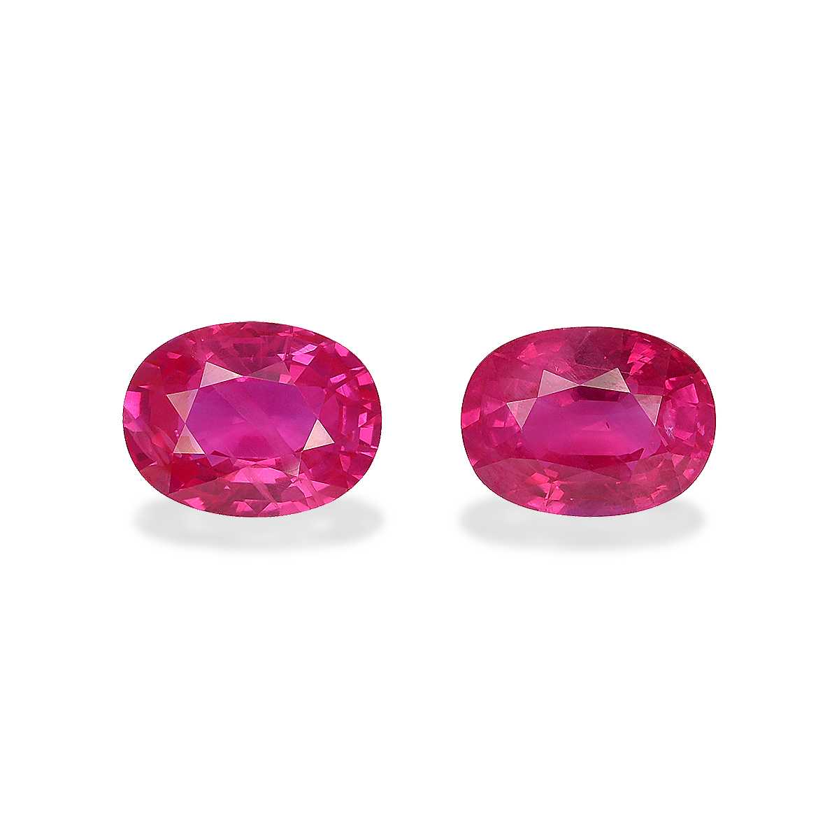 Neon Pink Burma Ruby 2.64ct - 7x5mm Pair