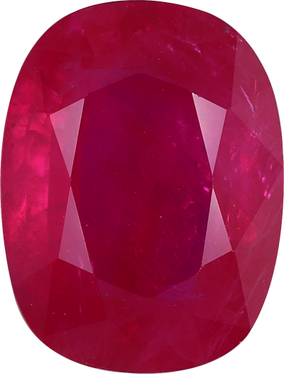 Oval cut burma ruby, 10.28 by 7.8 mm, shown at actual size