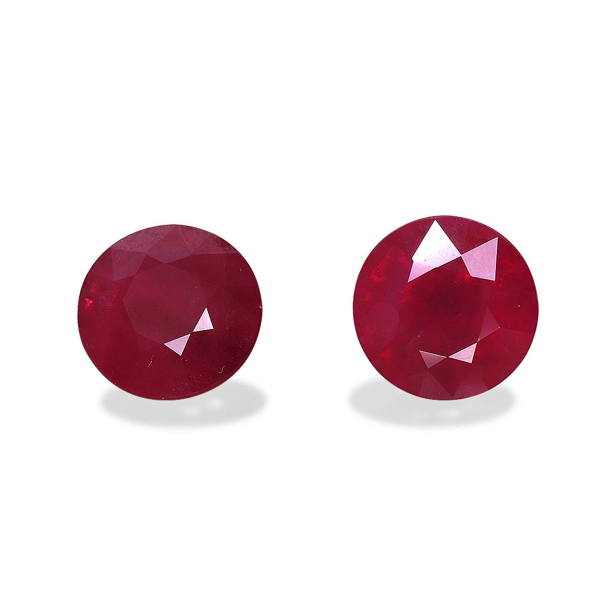 Red Burma Ruby 1.96ct - 6mm Pair