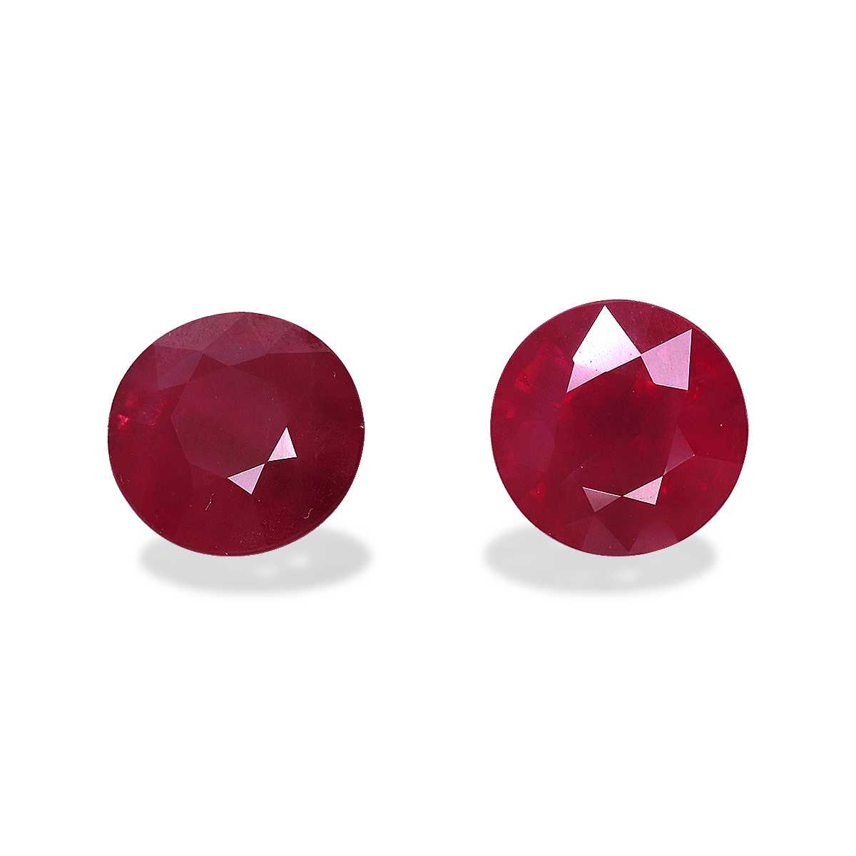 Red Burma Ruby 1.96ct - 6mm Pair