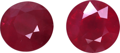 Round cut burma ruby, 6.18 by 6.08 mm, shown at actual size