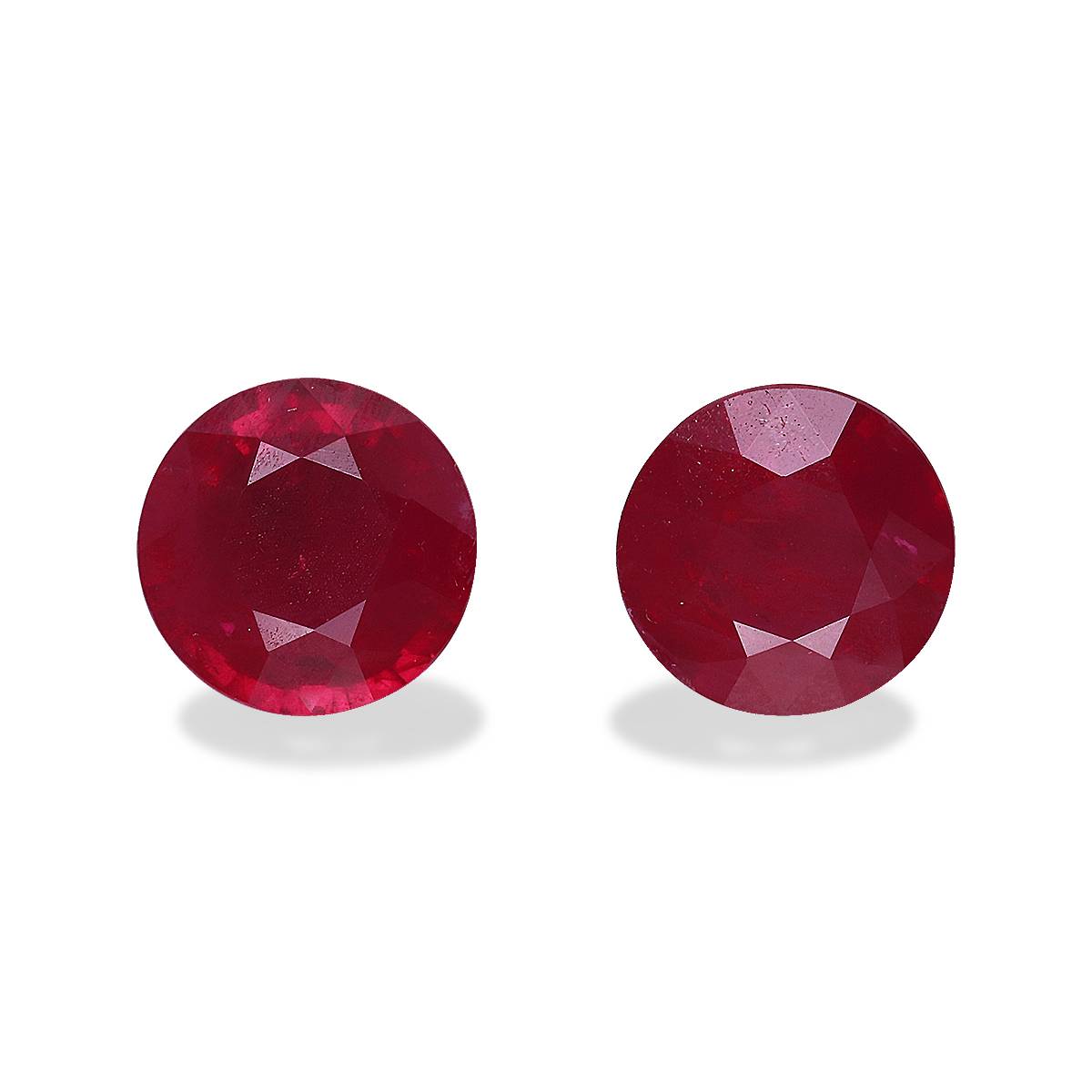 Red Burma Ruby 2.07ct - 6mm Pair