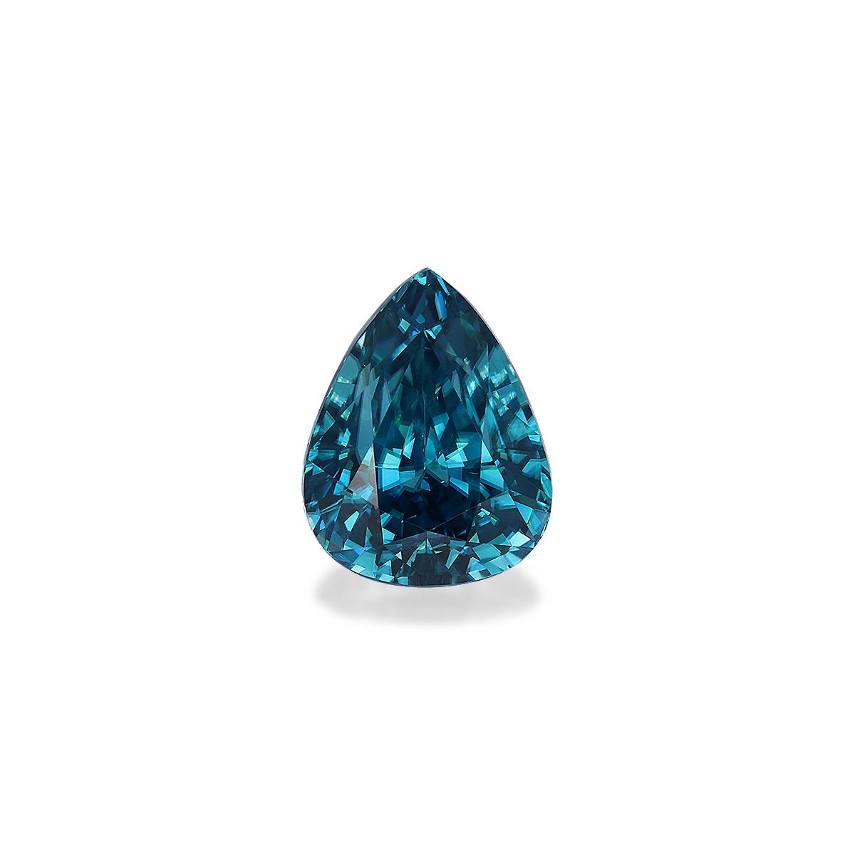 cobalt blue blue zircon, 14.36ct pear cut — main view