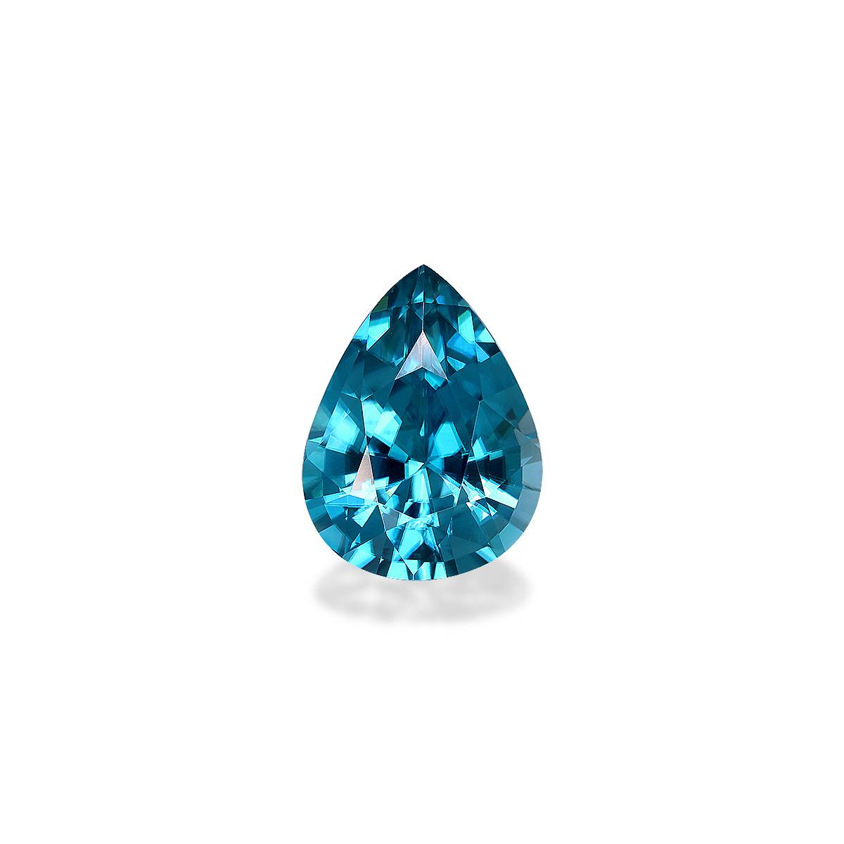 blue blue zircon, 8.63ct pear cut — main view