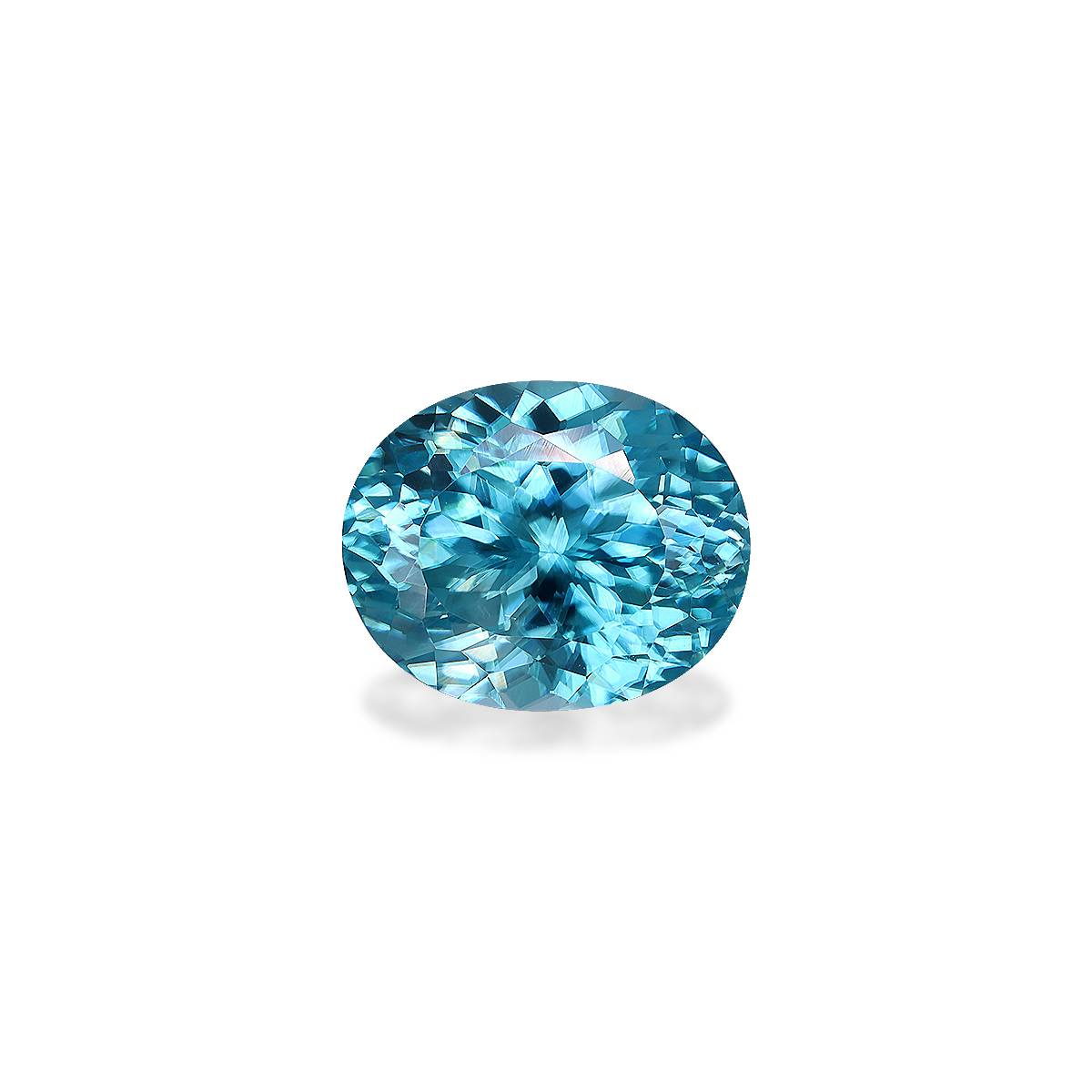 blue blue zircon, 9.16ct oval cut — main view