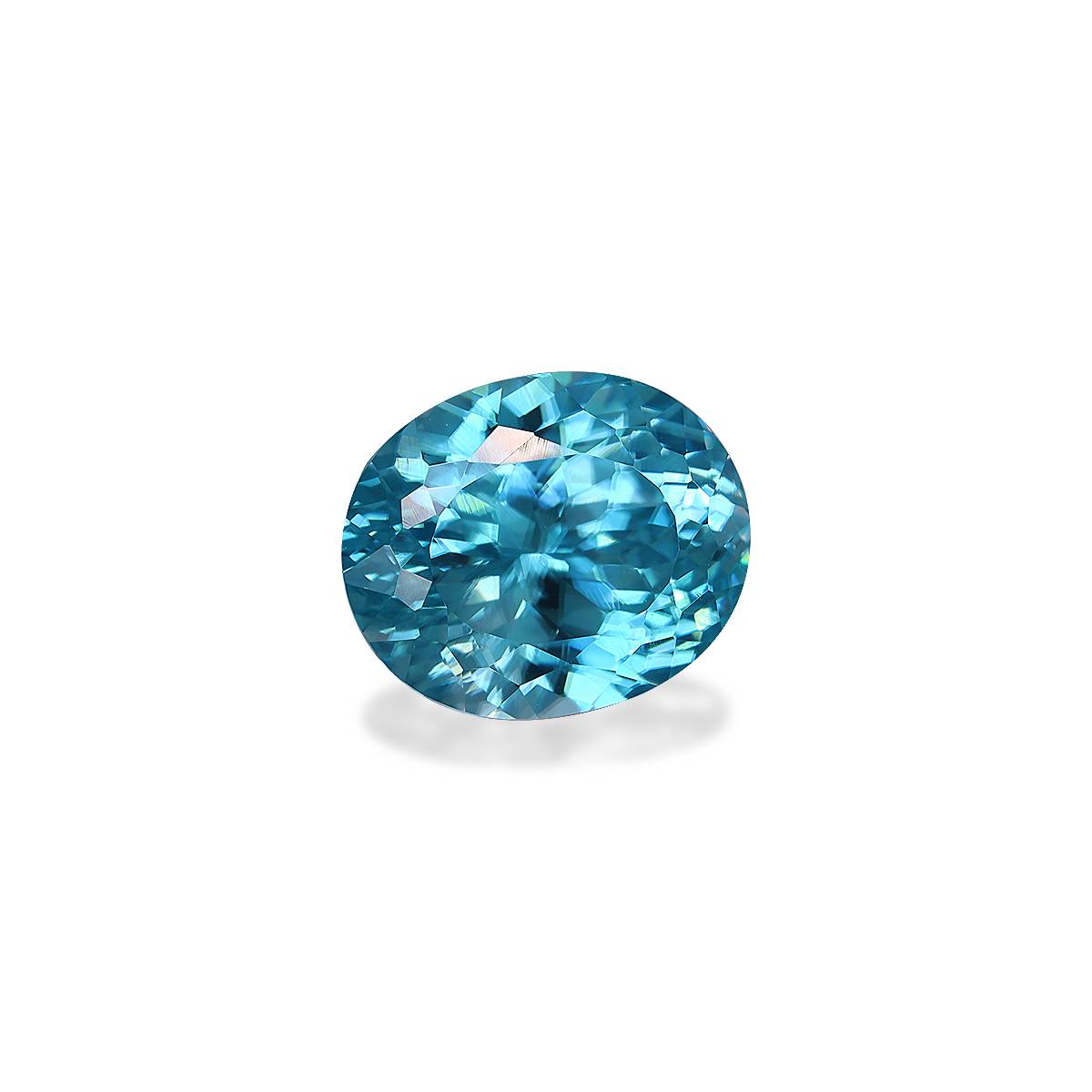 blue blue zircon, 9.16ct oval cut — view 3