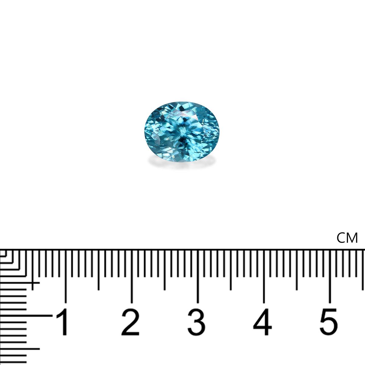 blue blue zircon, 9.16ct oval cut — view 4