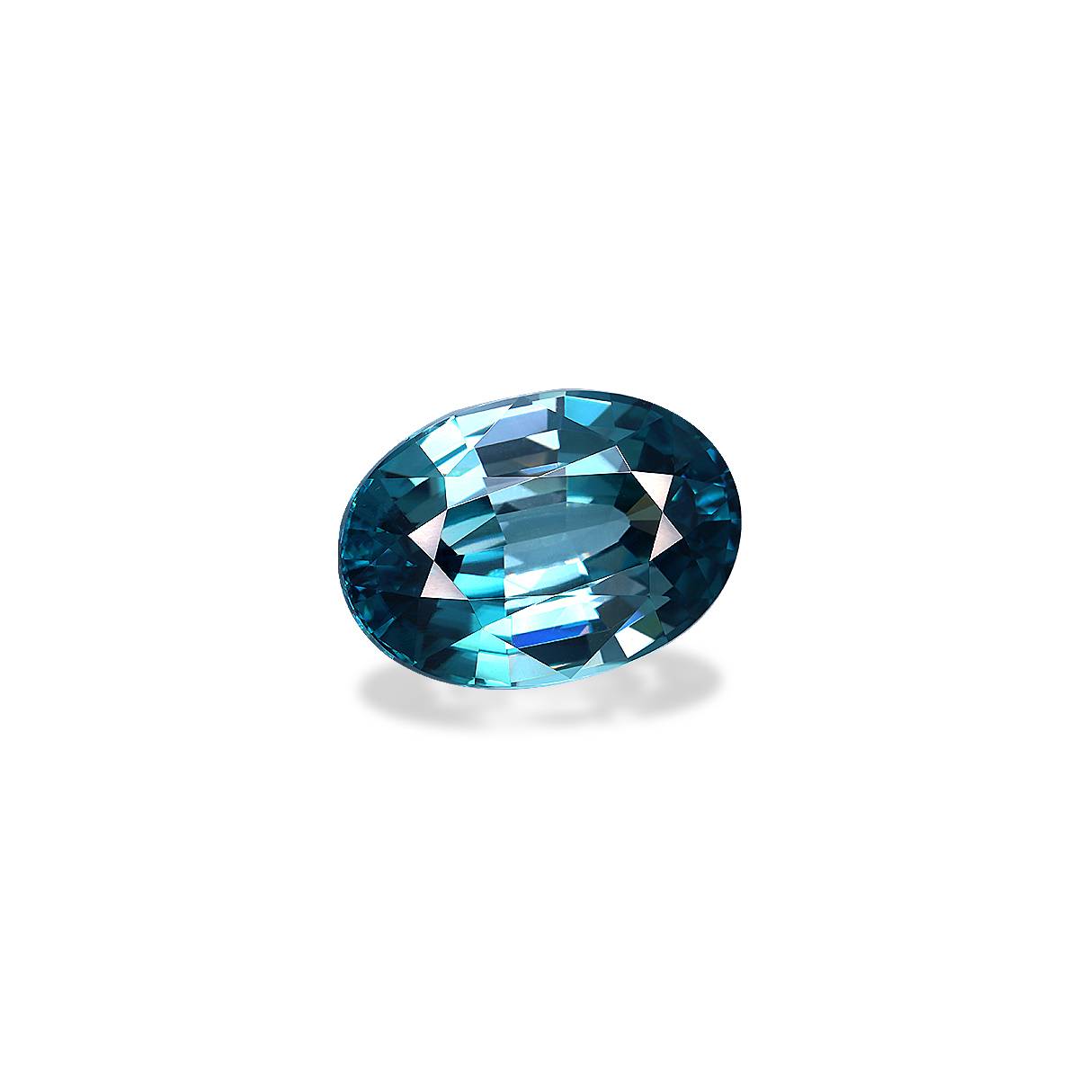 blue blue zircon, 21.89ct oval cut — view 3