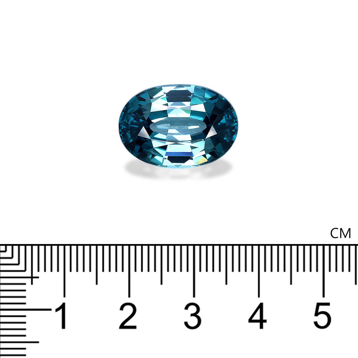 blue blue zircon, 21.89ct oval cut — view 4