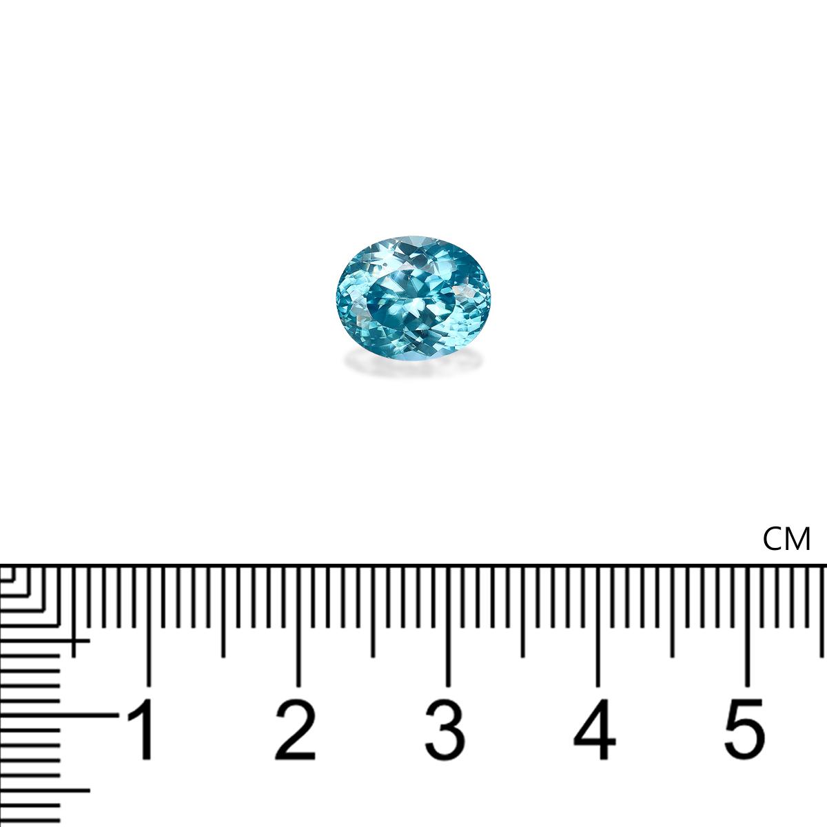 blue blue zircon, 4.67ct oval cut — view 4