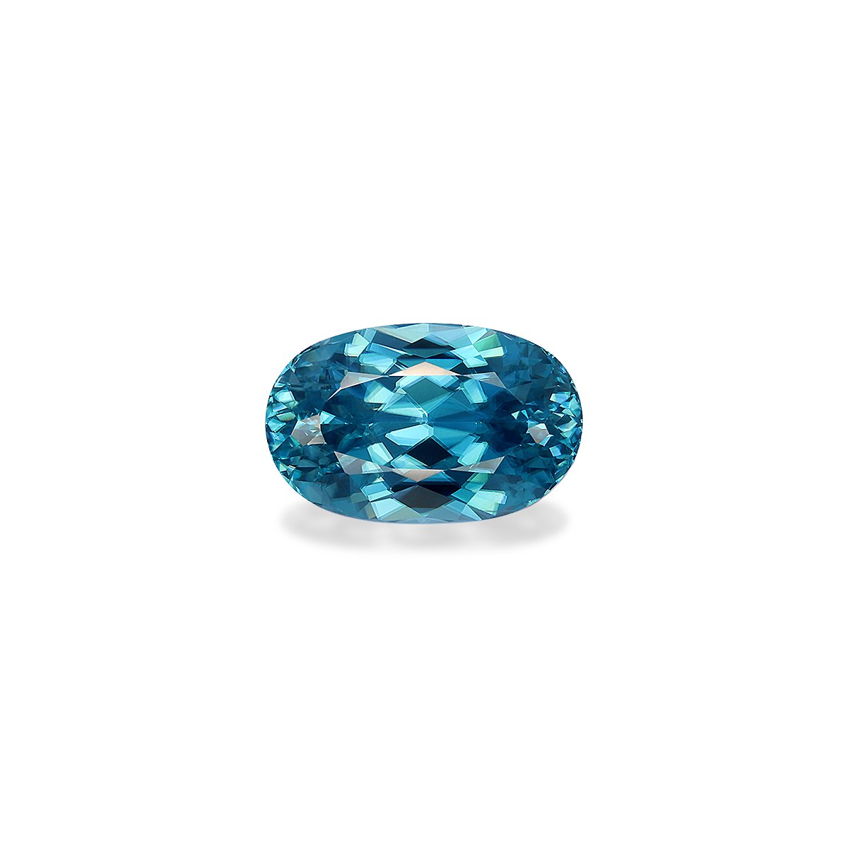 blue blue zircon, 7.26ct oval cut — main view