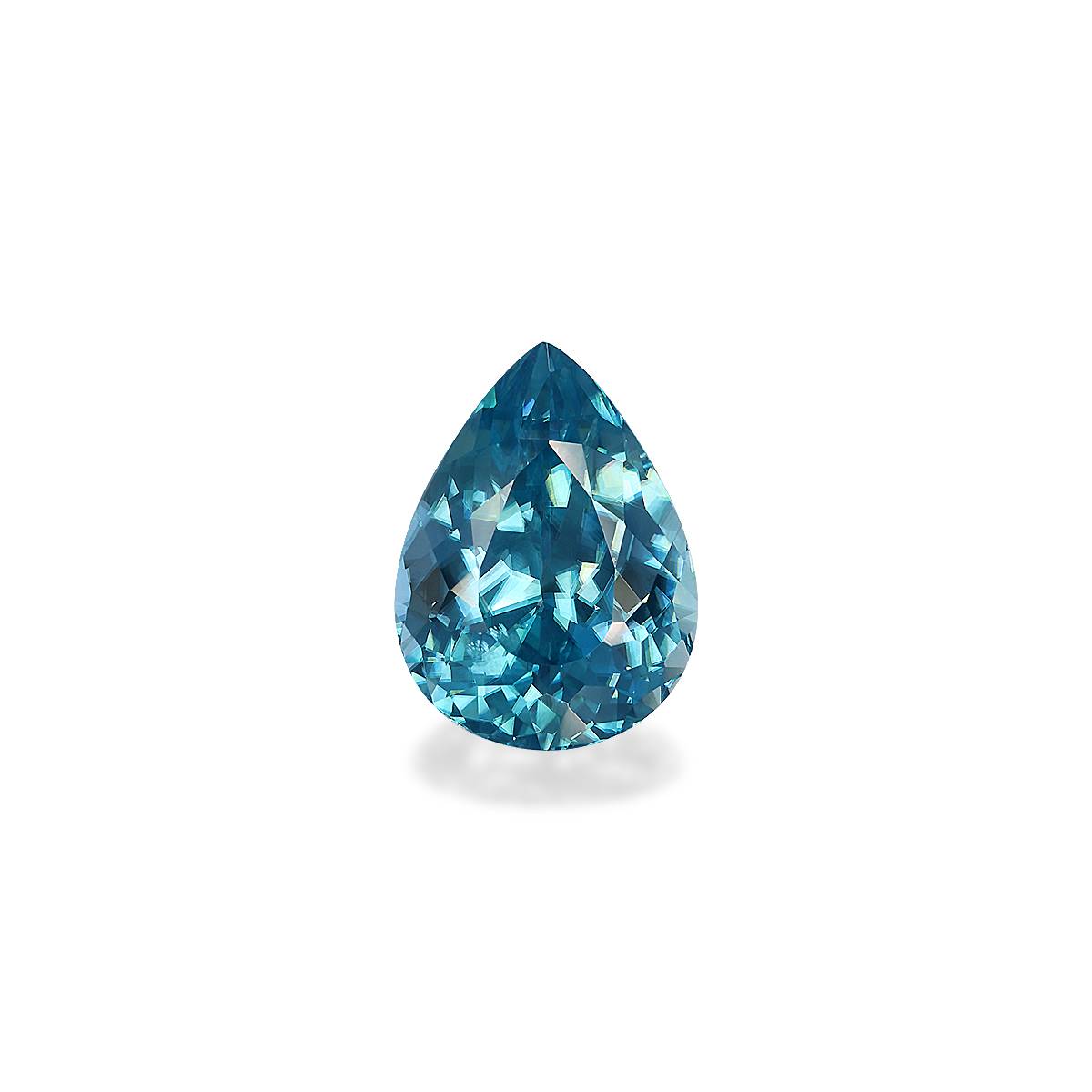 blue blue zircon, 9.91ct pear cut — main view