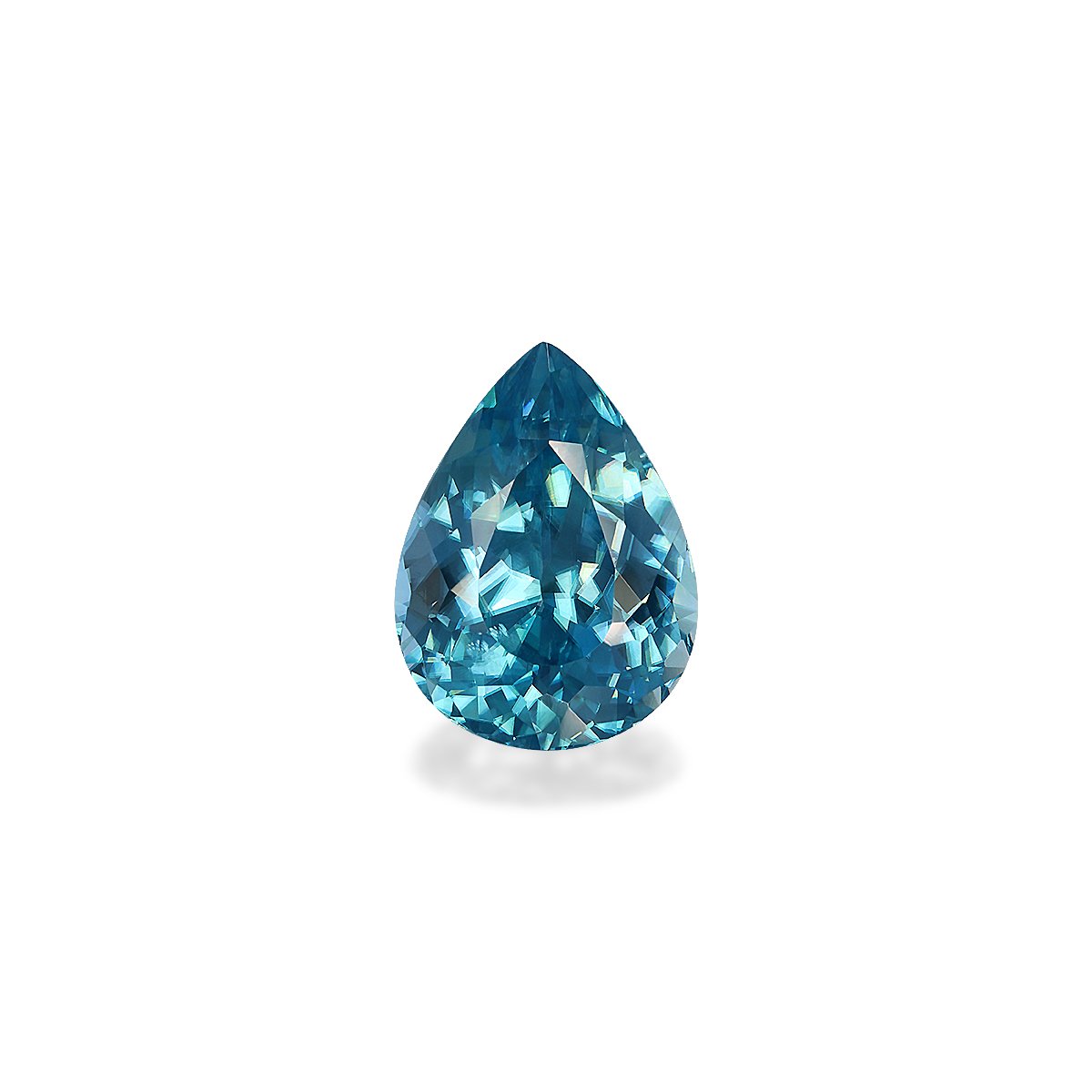 blue blue zircon, 9.91ct pear cut — main view
