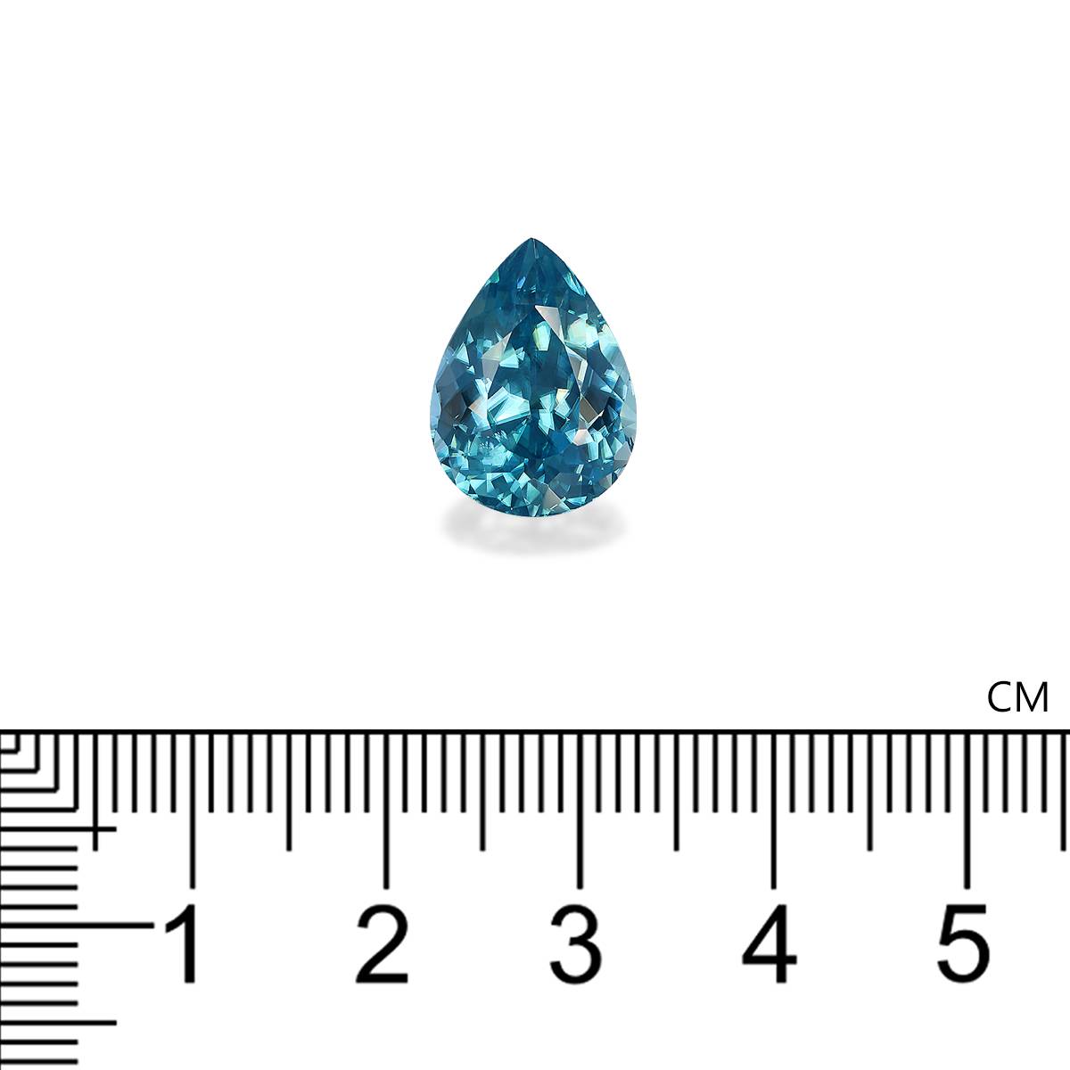 blue blue zircon, 9.91ct pear cut — view 4