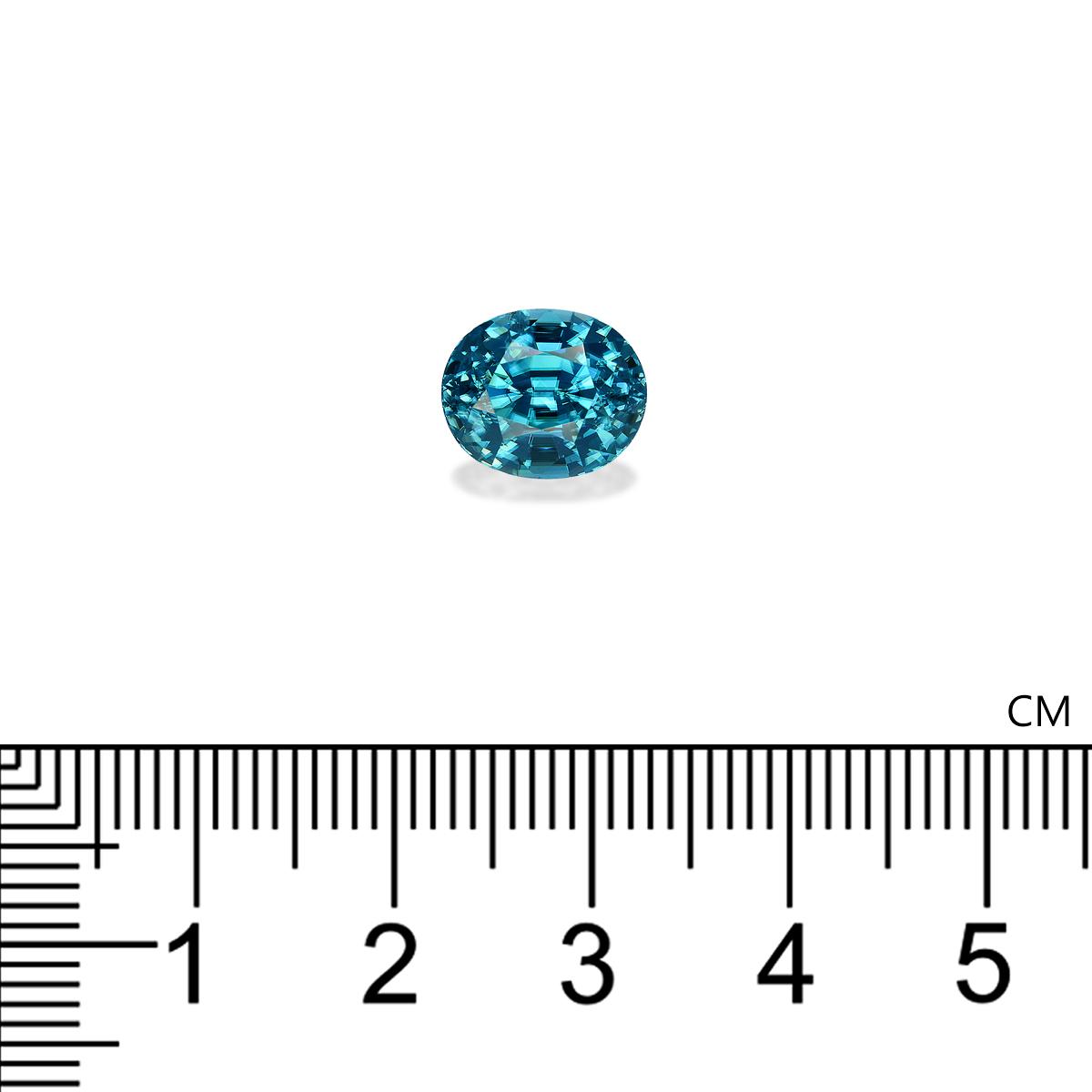 blue blue zircon, 6.29ct oval cut — view 4