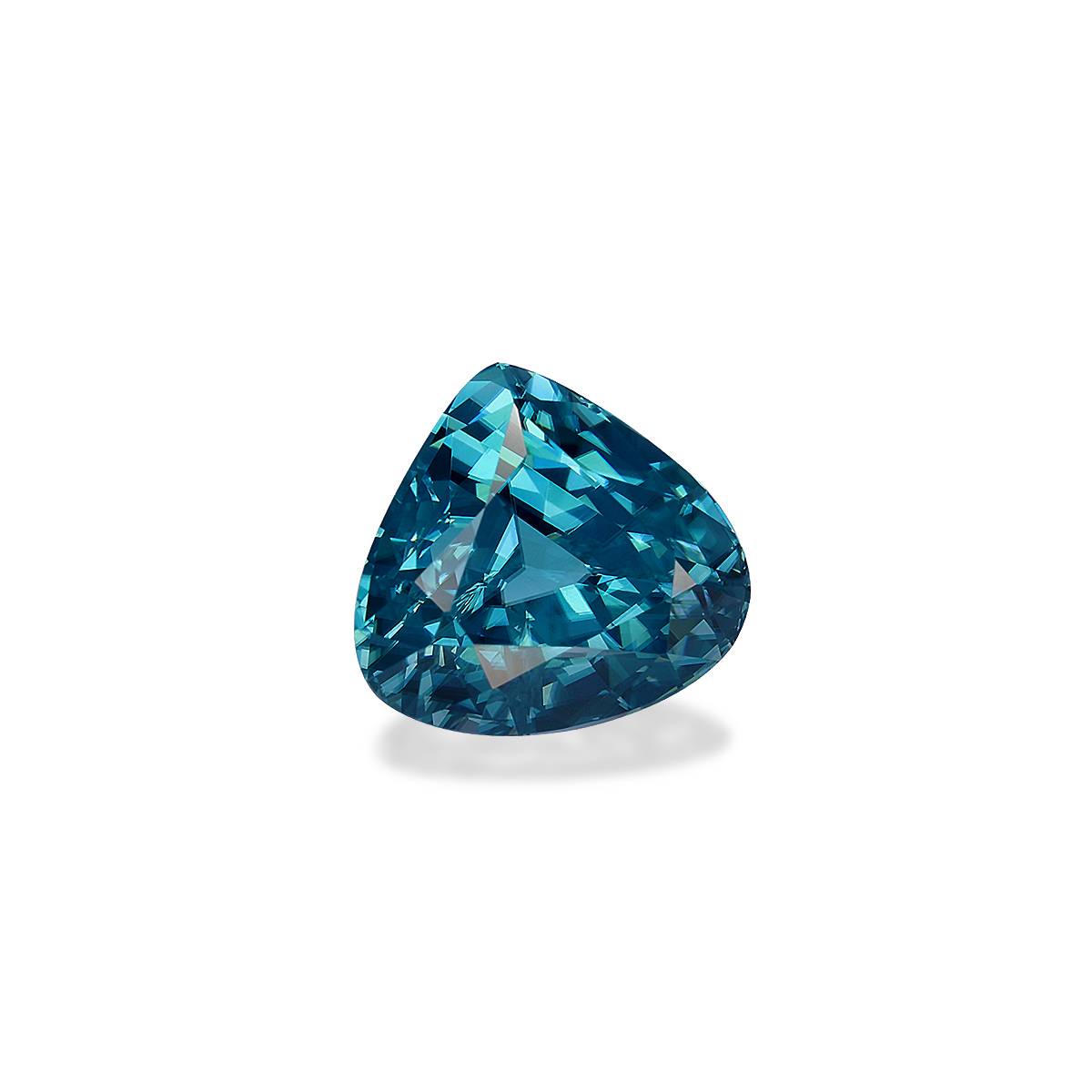 cobalt blue blue zircon, 7.69ct pear cut — view 3