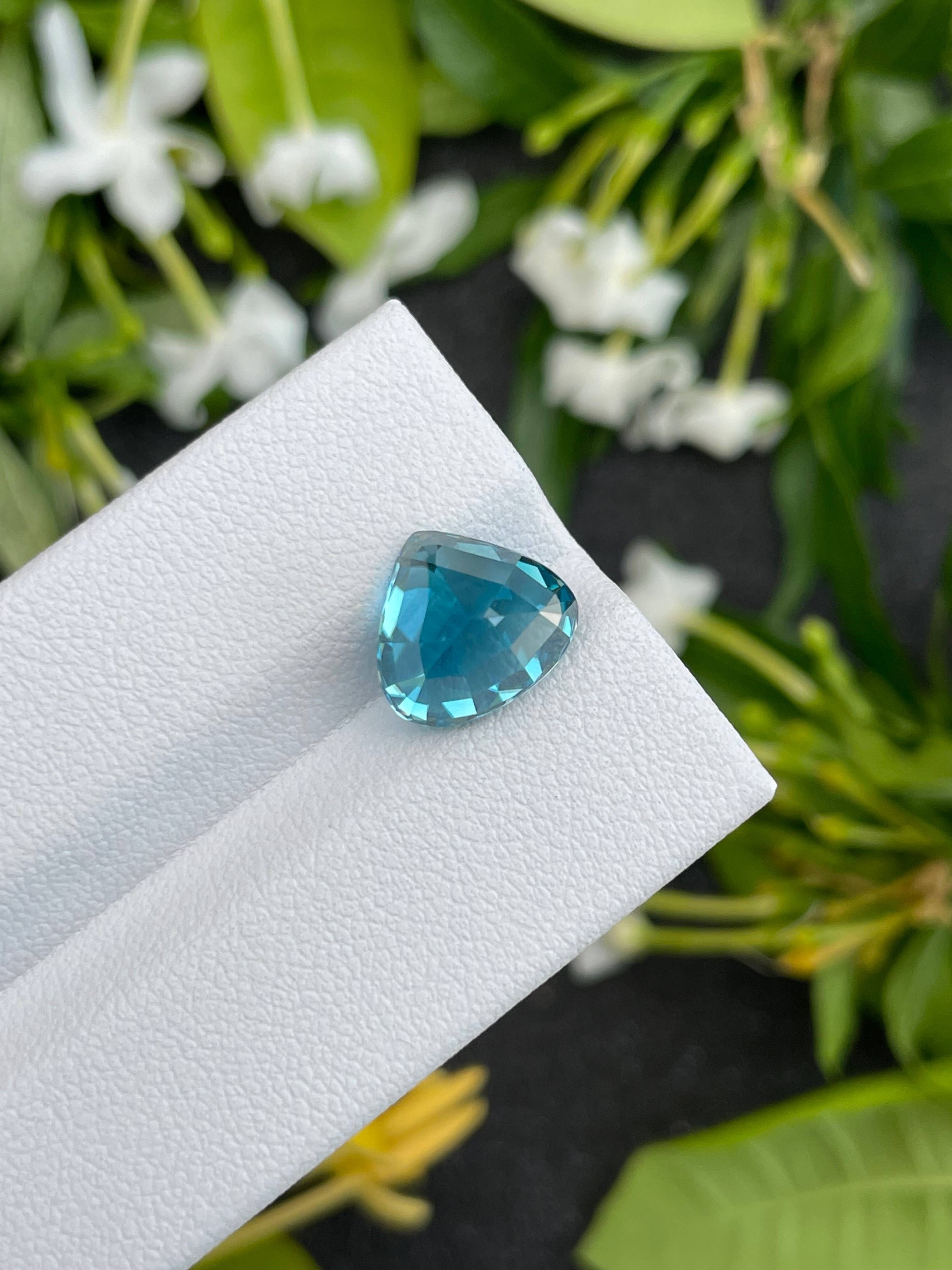 cobalt blue blue zircon, 7.69ct pear cut — view 7