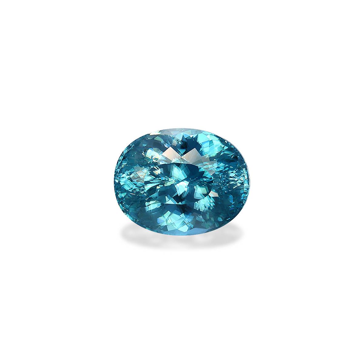 blue blue zircon, 7.16ct oval cut — main view