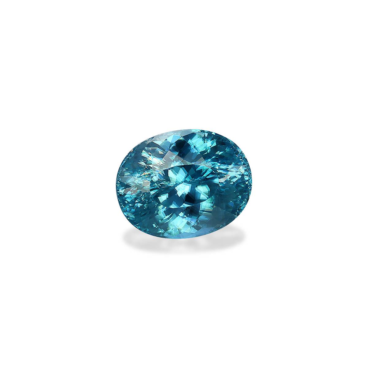 blue blue zircon, 7.16ct oval cut — view 3