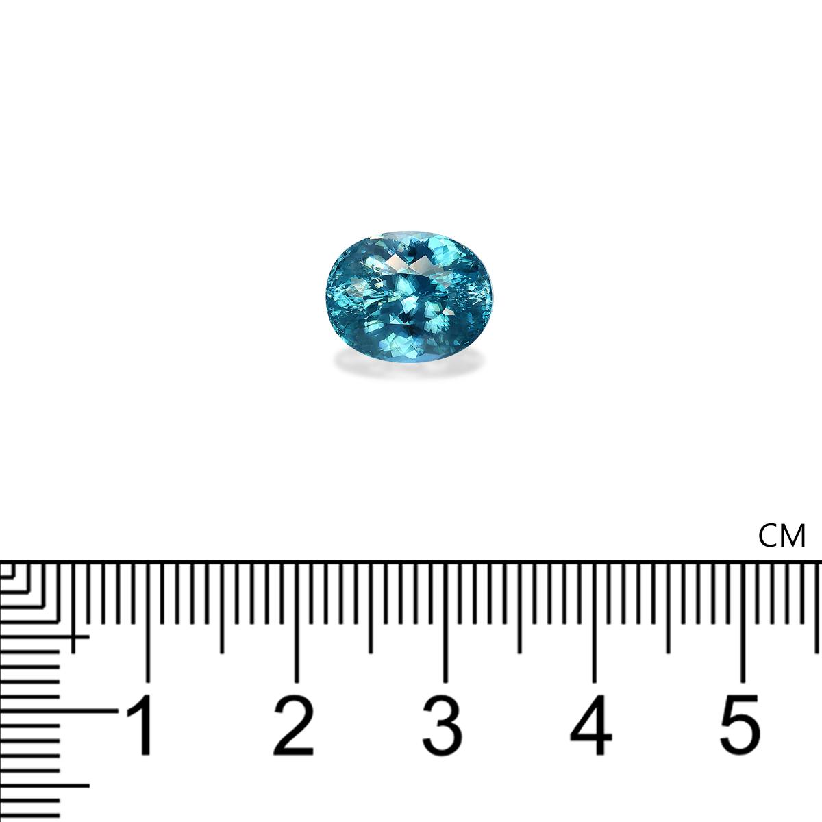 blue blue zircon, 7.16ct oval cut — view 4