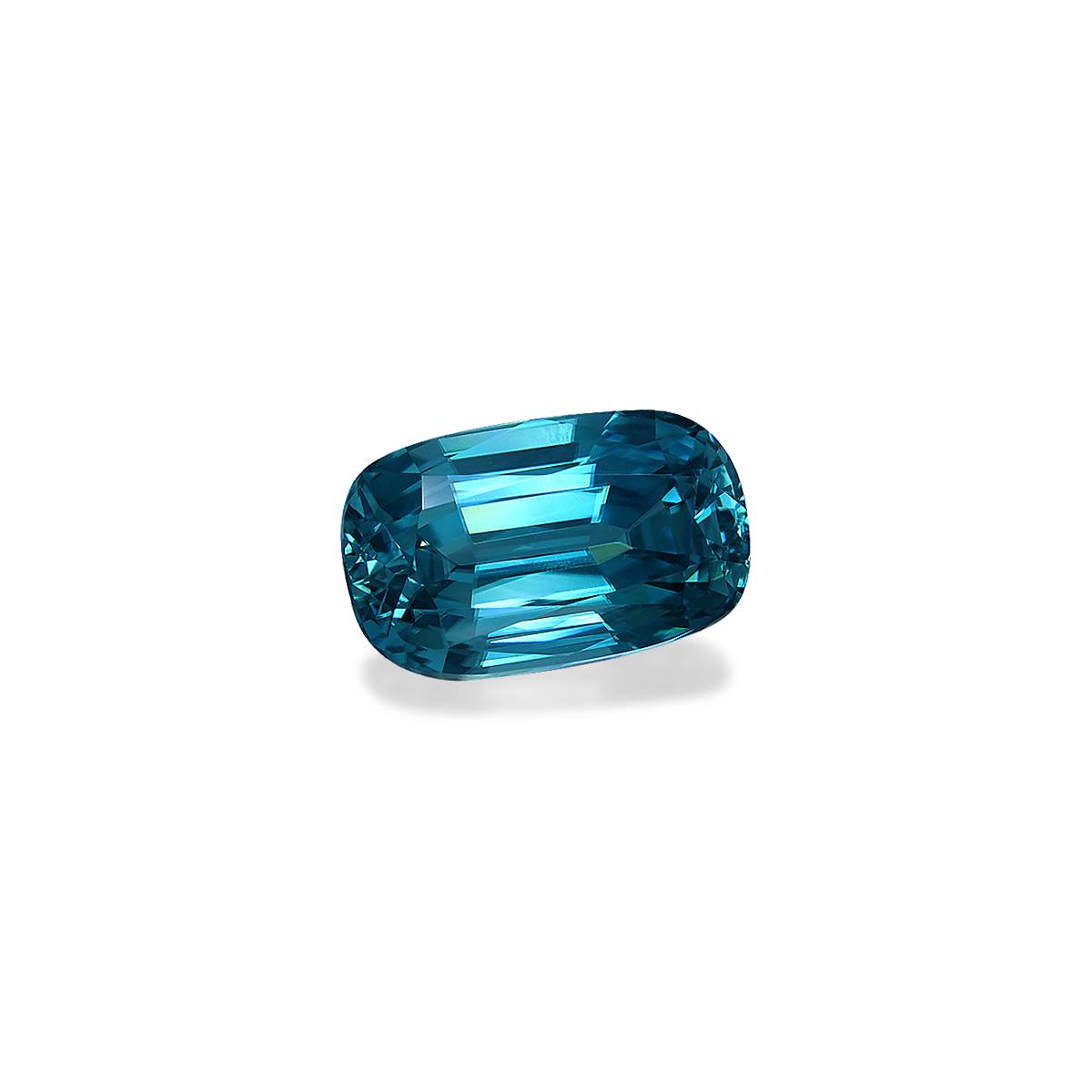 blue blue zircon, 9.1ct cushion cut — view 3