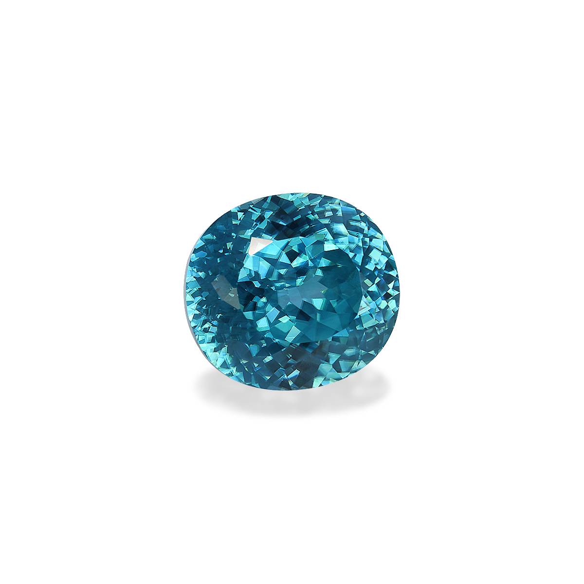 blue blue zircon, 9.29ct oval cut — view 3