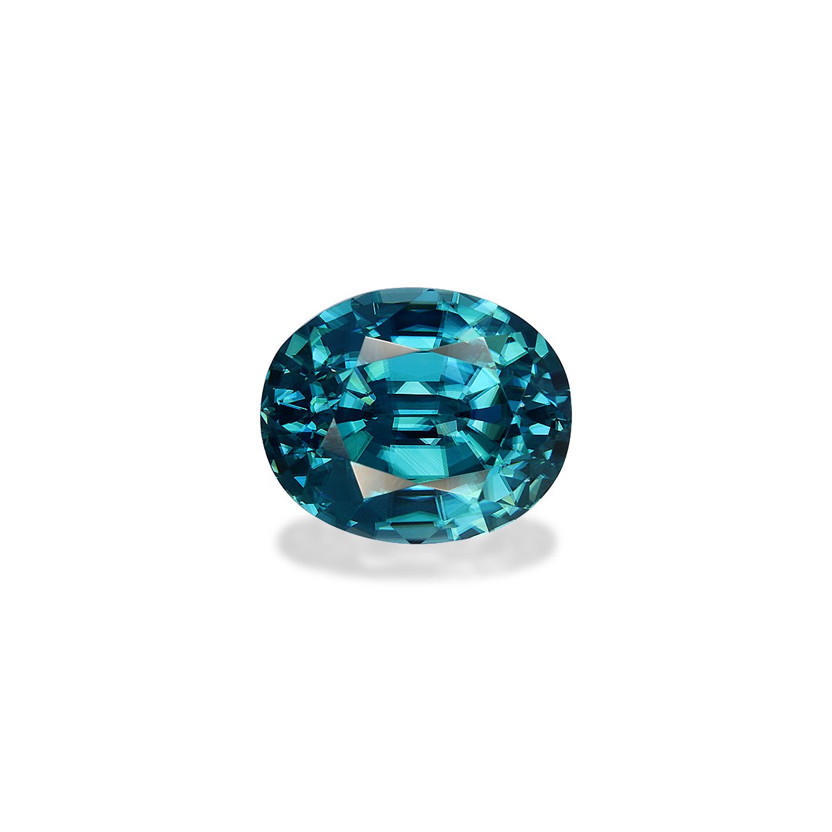 blue blue zircon, 4.24ct oval cut — main view