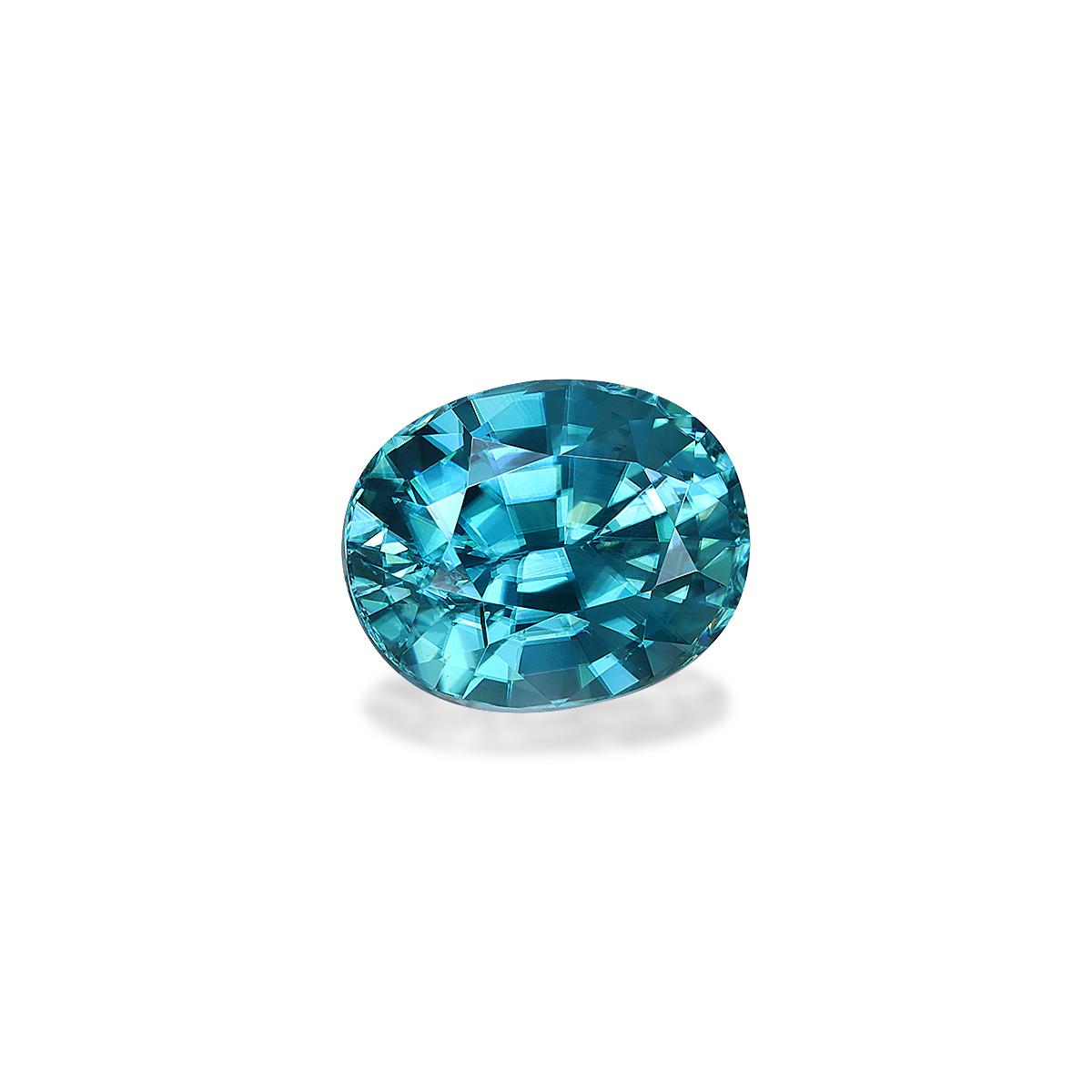 blue blue zircon, 5.28ct oval cut — view 3