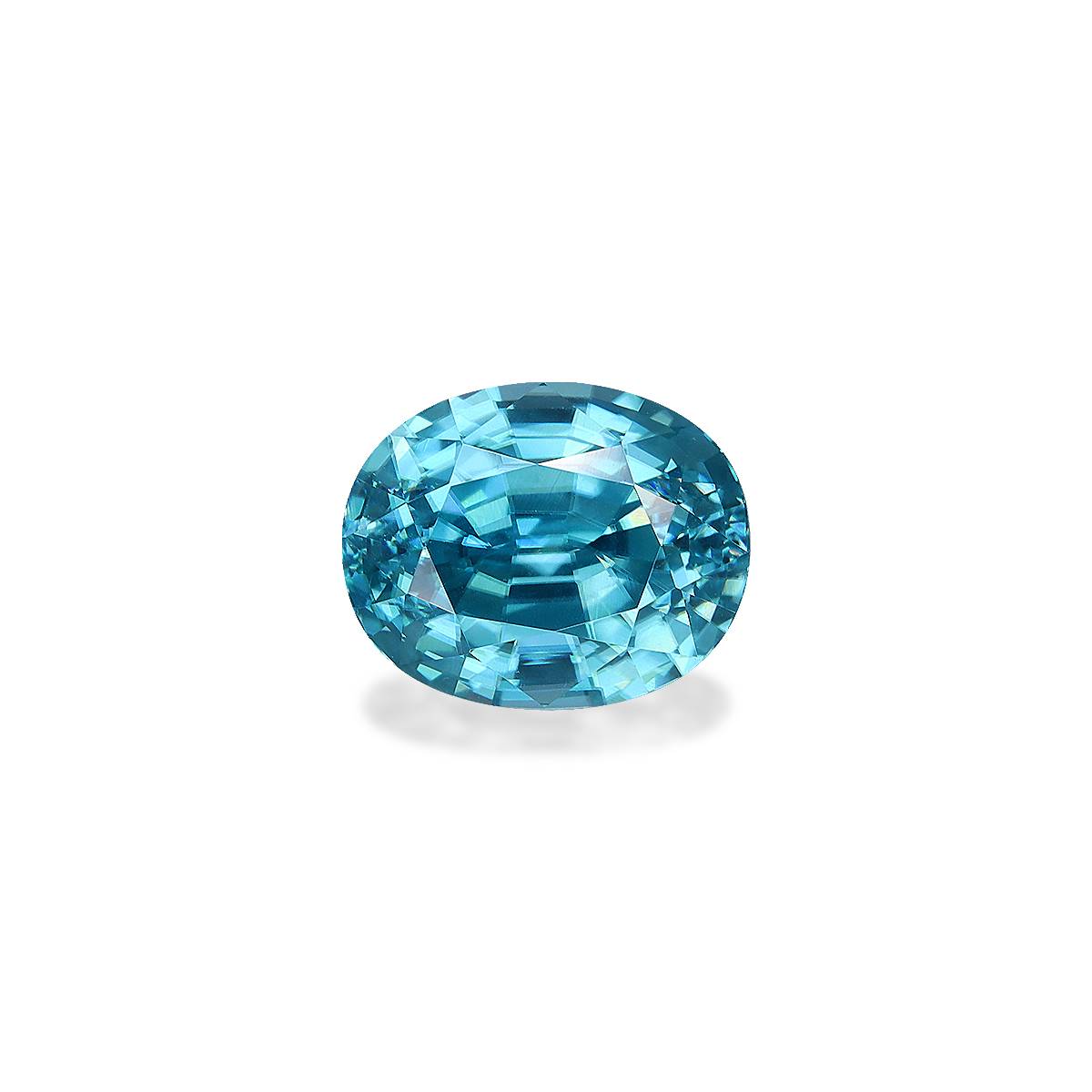 blue blue zircon, 4.95ct oval cut — main view