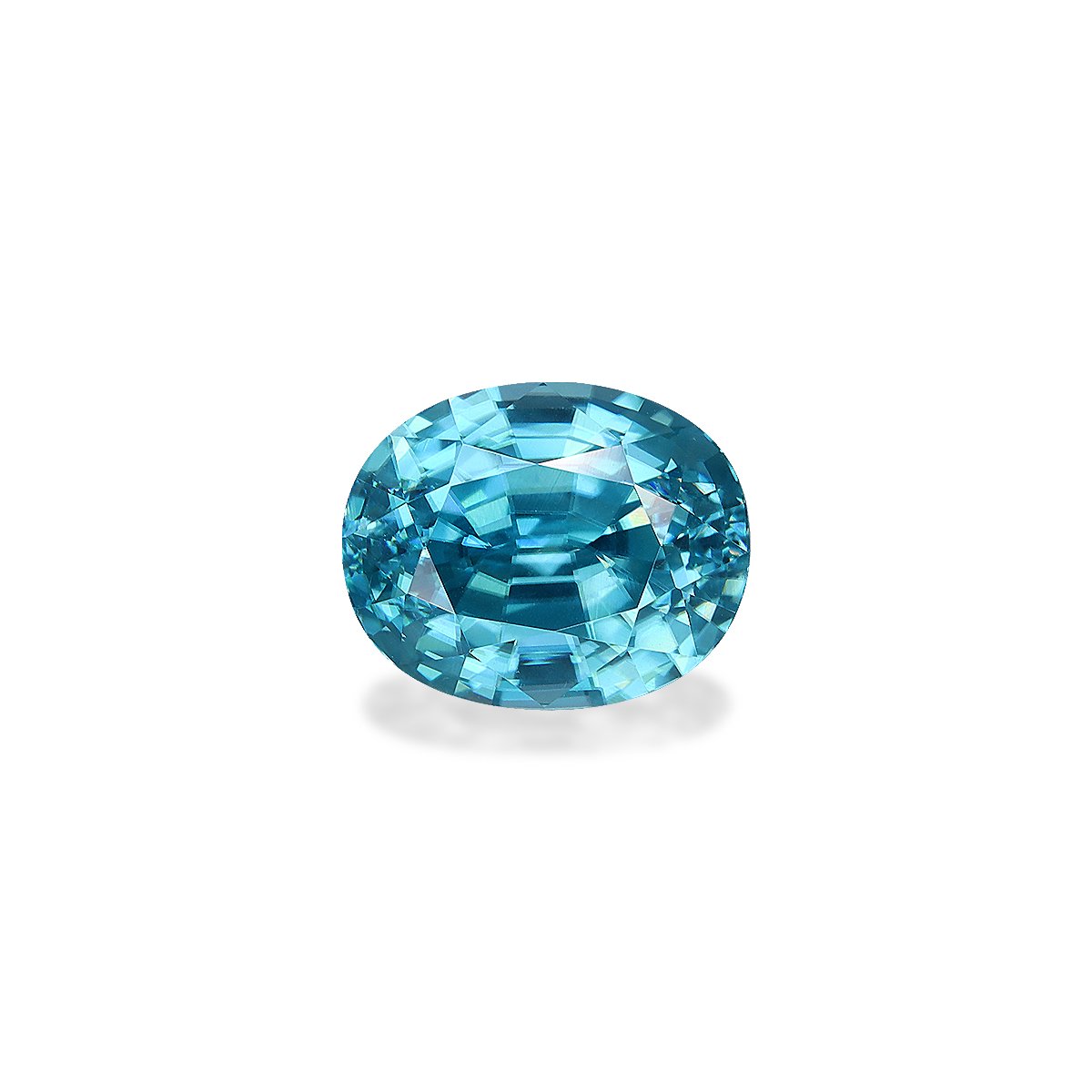 blue blue zircon, 4.95ct oval cut — main view