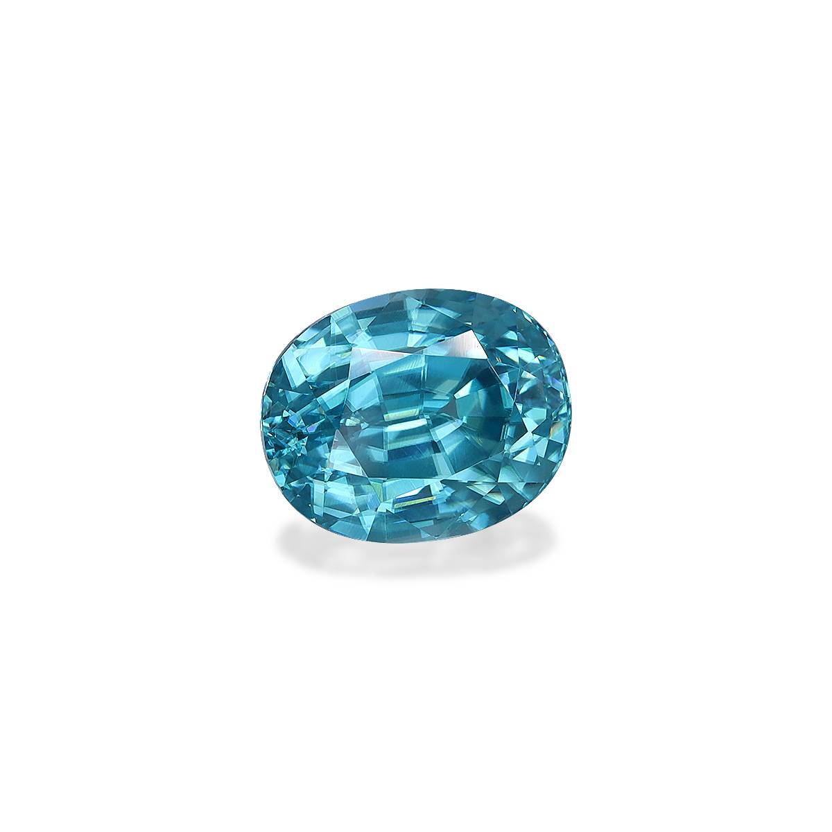 blue blue zircon, 4.95ct oval cut — view 3