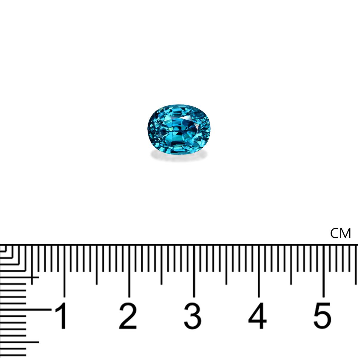 blue blue zircon, 5.21ct oval cut — view 4