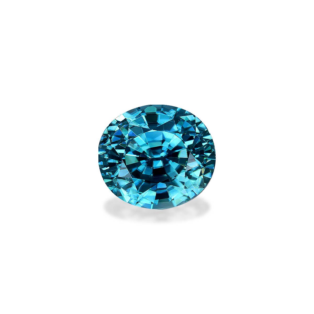 blue blue zircon, 4.74ct oval cut — main view
