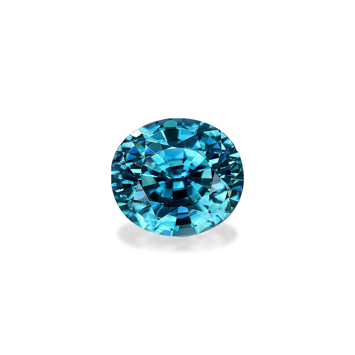 blue blue zircon, 4.74ct oval cut — main view