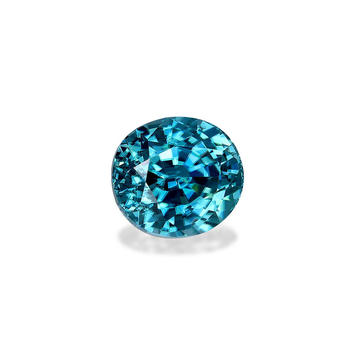 blue blue zircon, 4.74ct oval cut — view 3