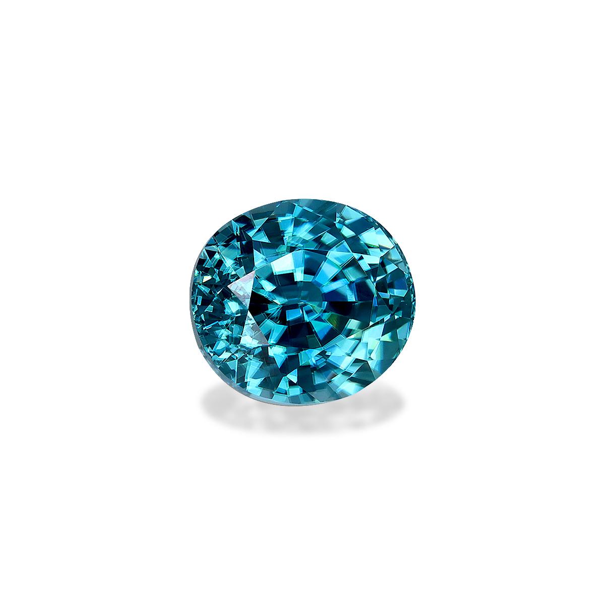 blue blue zircon, 4.74ct oval cut — view 3