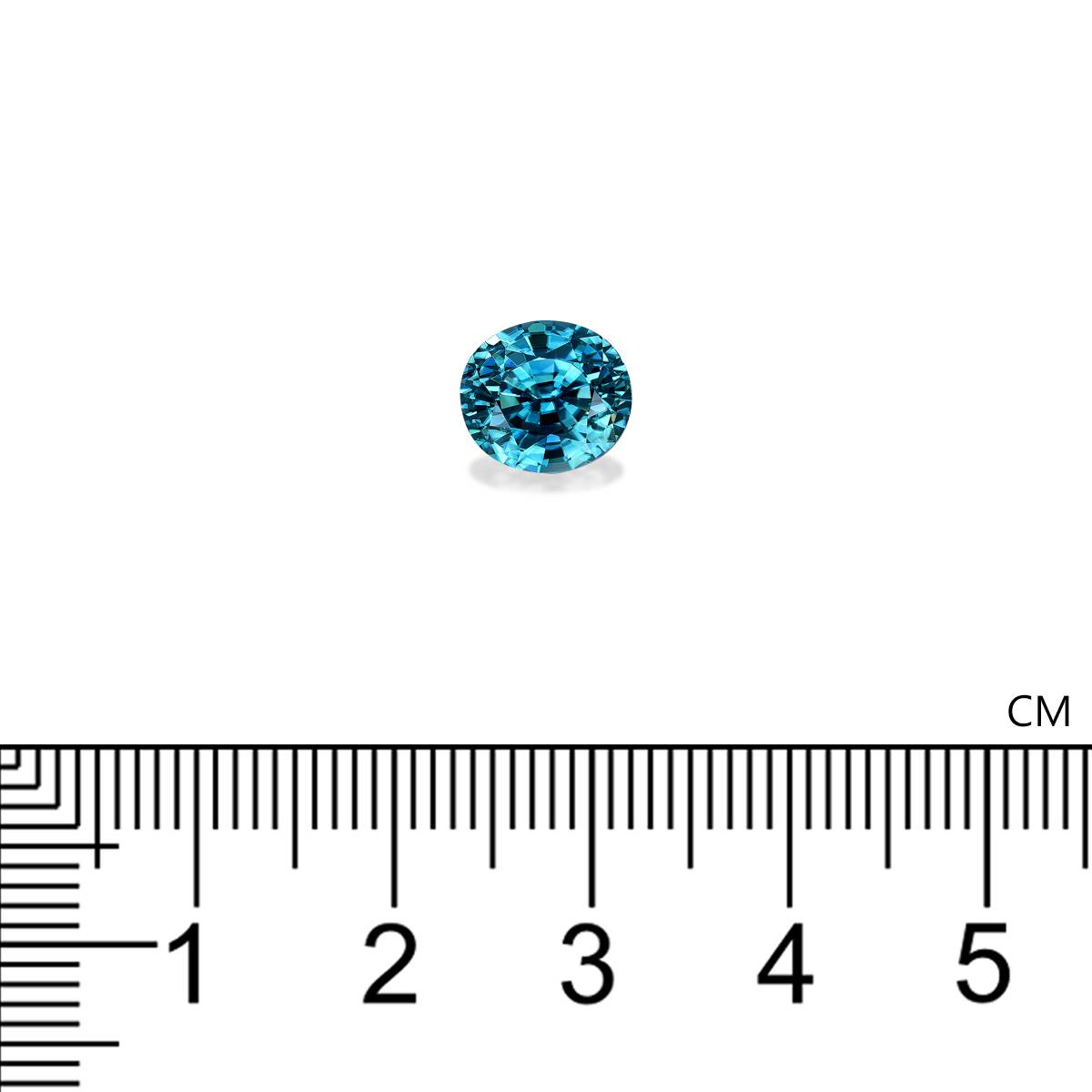 blue blue zircon, 4.74ct oval cut — view 4