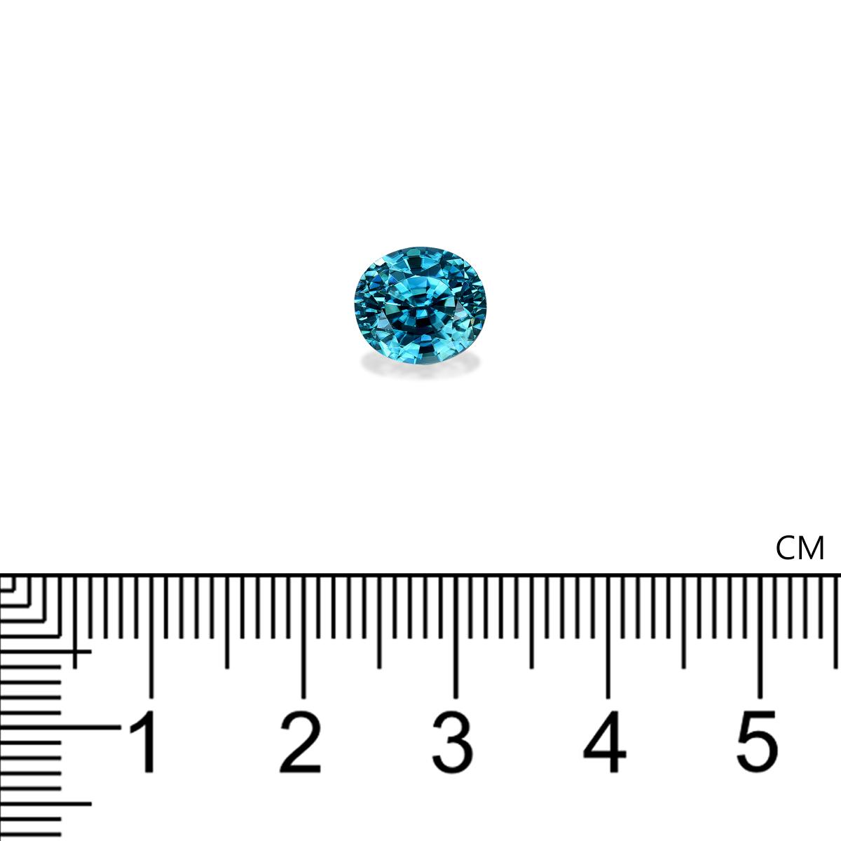 blue blue zircon, 4.74ct oval cut — view 4