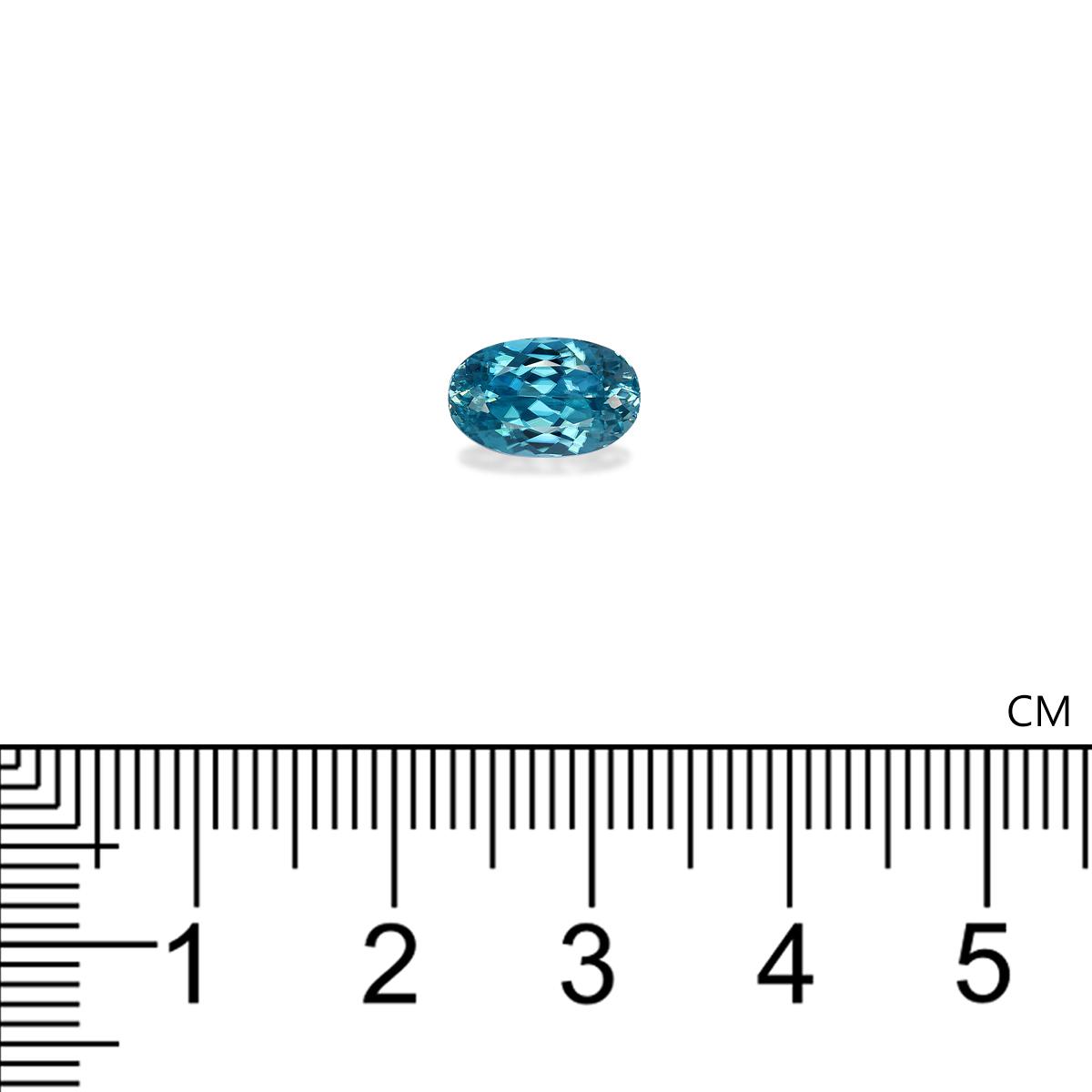 blue blue zircon, 3.33ct oval cut — view 4
