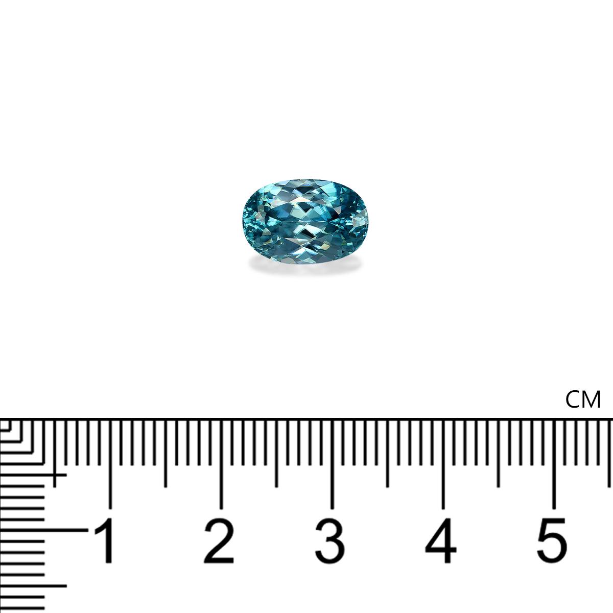 blue blue zircon, 6.47ct oval cut — view 4