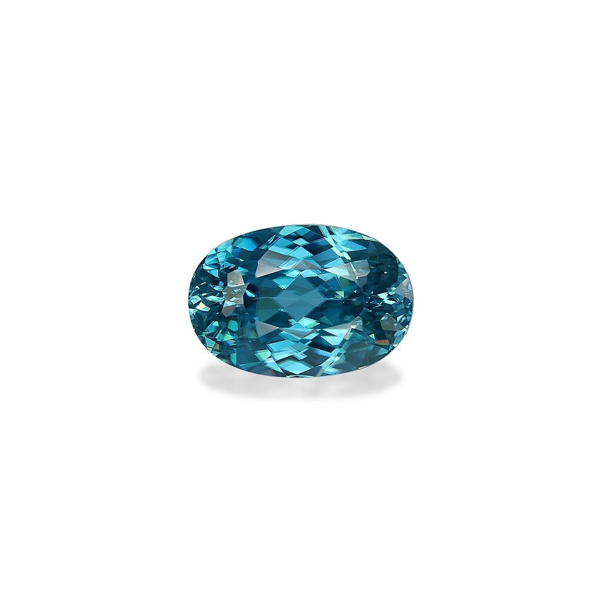 blue blue zircon, 7.01ct oval cut — main view