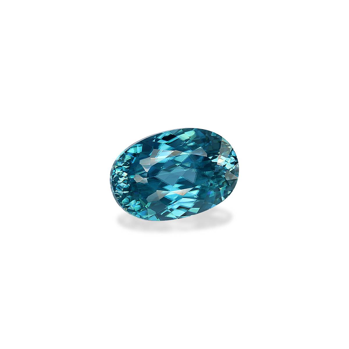 blue blue zircon, 7.01ct oval cut — view 3
