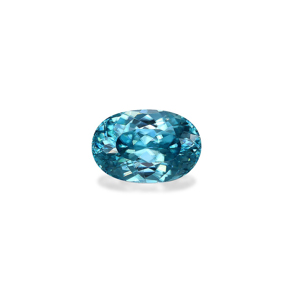 blue blue zircon, 3.7ct oval cut — main view