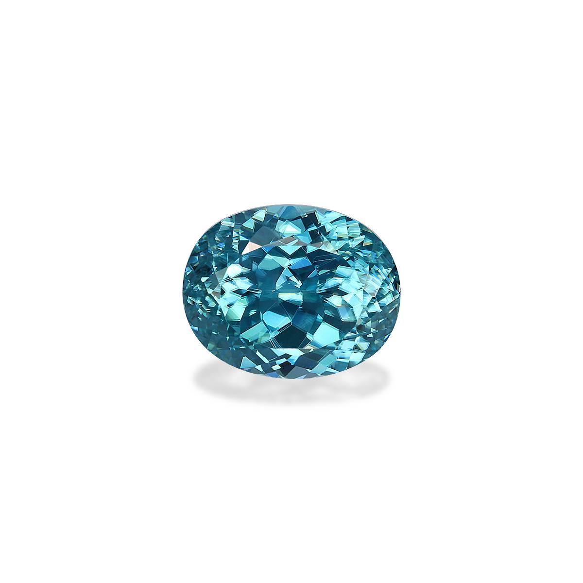 blue blue zircon, 4.25ct oval cut — main view