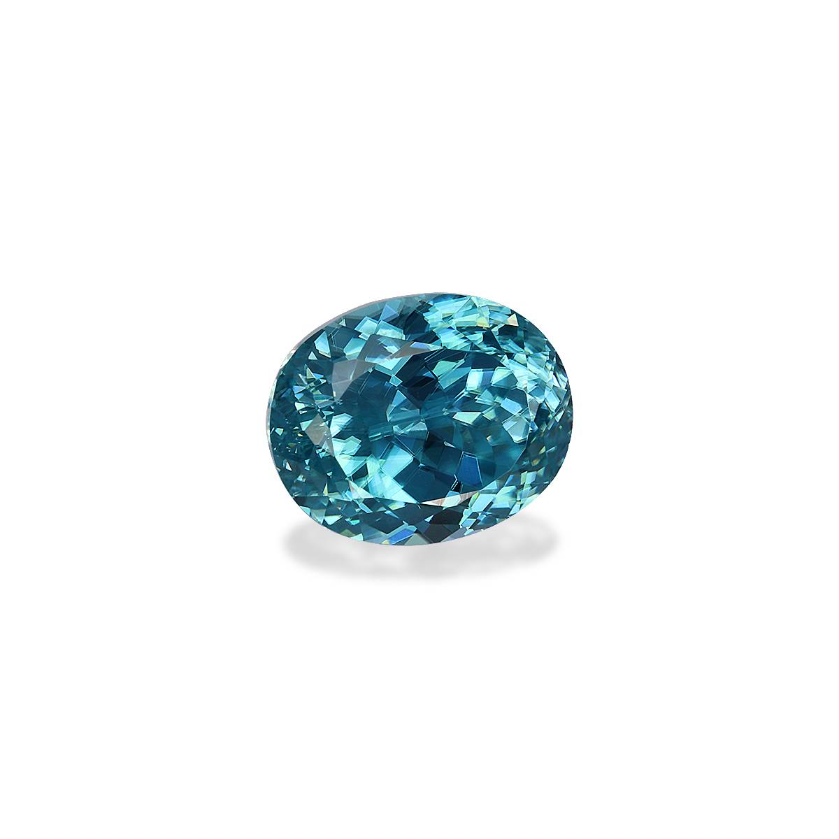 blue blue zircon, 4.25ct oval cut — view 3